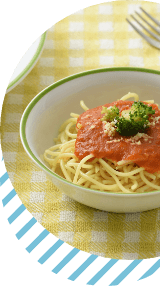 ツナトマトソースのパスタ